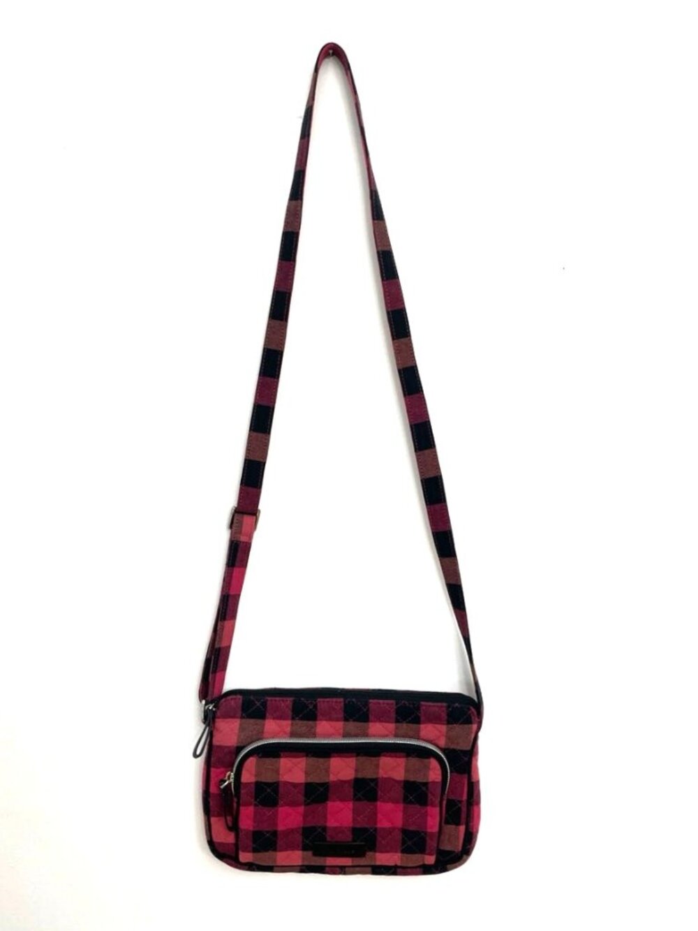 Vera Bradley Garnet‎ Buffalo Check Handbag Purse Shoulder Bag Adjustable Strap